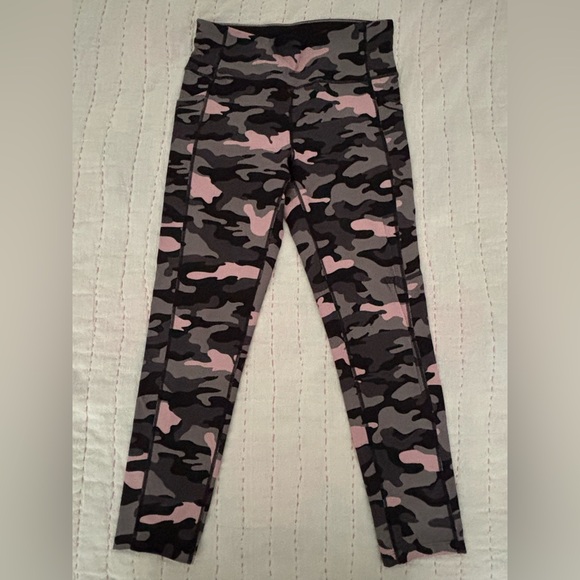Calvin Klein Pink and Black Camouflage Leggings - Picture 1 of 4